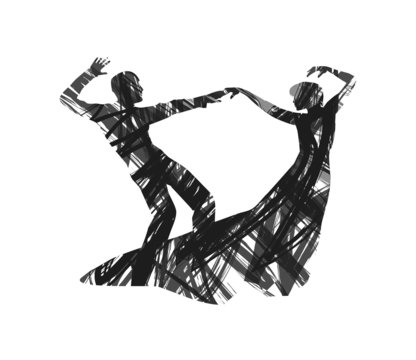 silhouette astratta di ballerini