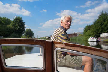 Man sitting on boat