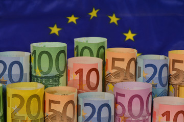 Banknoten, Euro, Europäische Union, Währungsunion, Finanzen