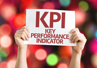 KPI card with colorful background with defocused lights