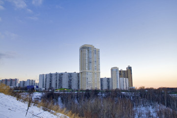 Obraz premium Вечерний городской пейзаж