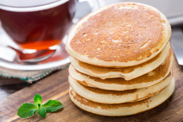 Stack of small pancakes
