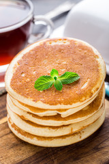 Stack of small pancakes