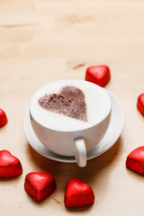 cappuccino with heart