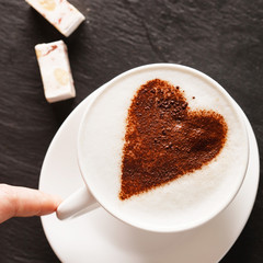 cappuccino with heart