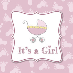Baby girl invitation for baby shower