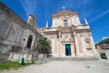 Fototapeta na wymiar Jesuit Church of St. Ignatius in Dubrovnik, Croatia.