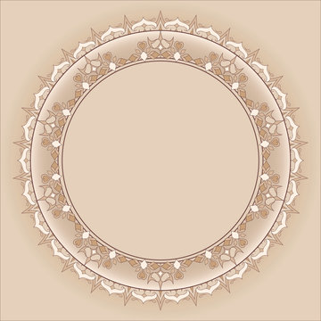 Filigree vector brayn frame on beige