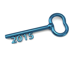 Blue key with number 2015