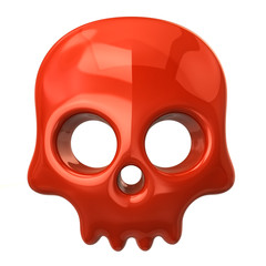 Orange skull icon