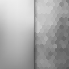 abstract background consisting of hexagons and matt glass
