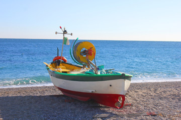Boat sailing into the sea