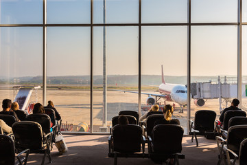 Passengers waiting on the airport.