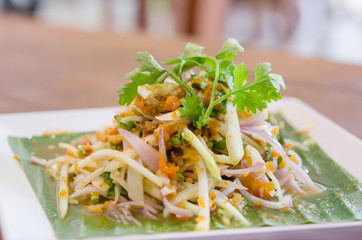 Spicy crab eggs salad