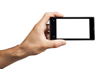 Hand with cellphone