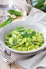 Orecchiette pasta with peas