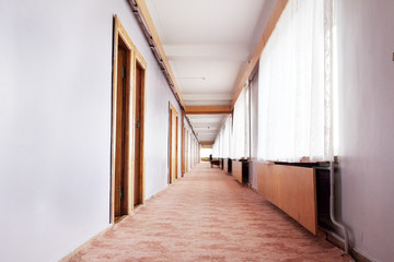 Image of the long corridor Motel