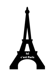 Ici c'est Paris sur la Tour Eiffel	
