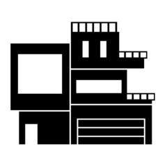 Maison moderne avec terrasses et garage