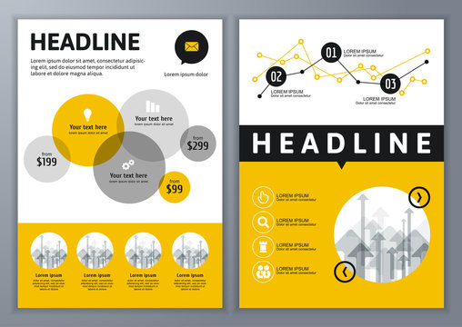 Set Of Vector Template For Brochure, Flyer, Poster, Application