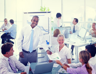 Group of Business People Meeting in the Office Concept
