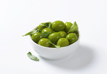 Green olives in oil