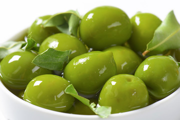 Green olives in oil