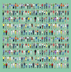 Obraz premium Multiethnic Casual People Togetherness Celebration Concept