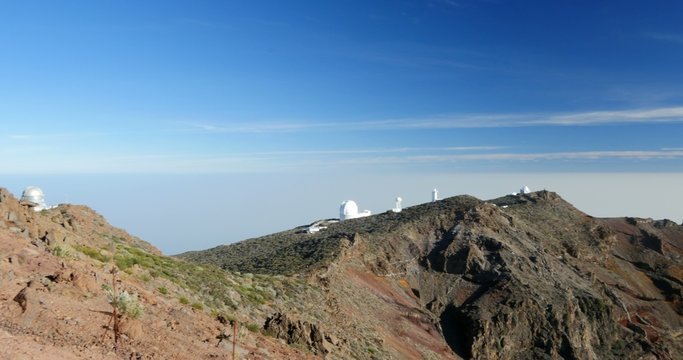 4k; Majestic view at Roque De Las Muchachos, La Palma