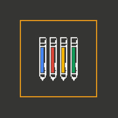 Simple stylish pixel icon handle. Vector design