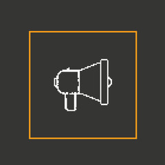 Simple stylish pixel speaker icon. Vector design