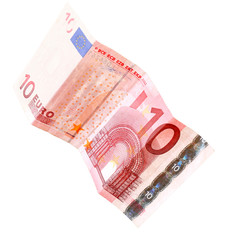 Euro banknote isolated on white