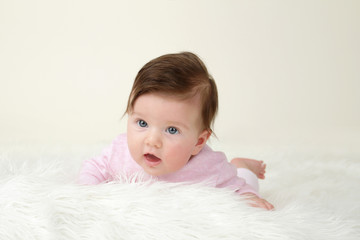 Fototapeta premium Newborn Baby Tummy Time