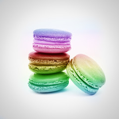 rainbow Sweet and colourful french macarons