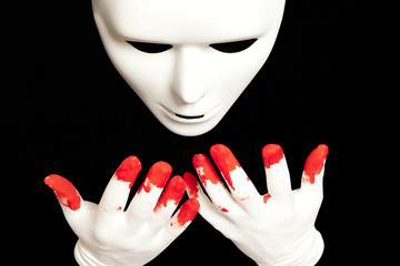 White theatrical mask