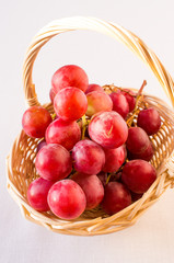 Large red grapes