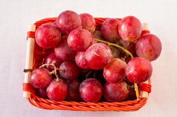 Large red grapes