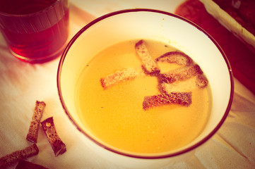 Broth, soup, bouillon