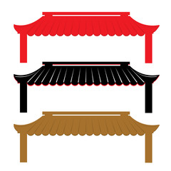 Roof Traditional China Vector