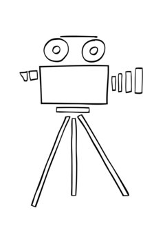 Hand Draw sketch of Video Camera