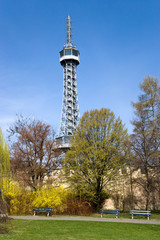 Obraz premium Observation tower Petrin, Prague, Czech republic