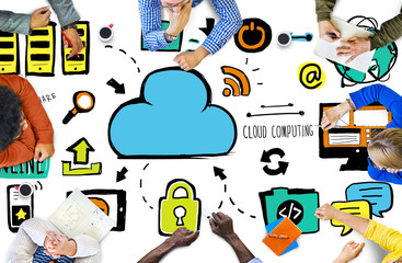 Diversity People Cloud Computing Brainstorming Meeting Concept