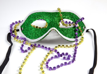 Mardi Gras Mask with Beads