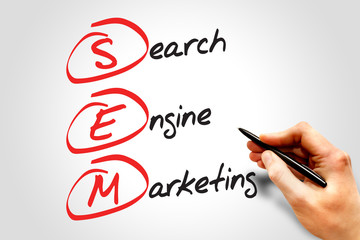 SEM Search Engine Marketing, business concept