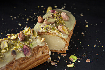 exquisite cream dessert eclair