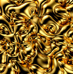 Abstract Golden Texture. 3D render