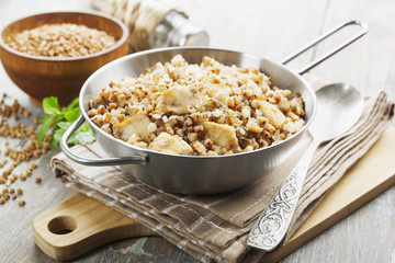 Buckwheat porridge with meat