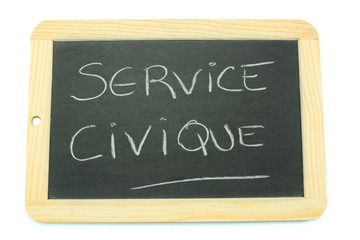 Obraz premium ardoise service civique