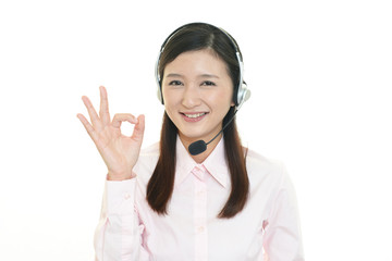 笑顔のオペレーター