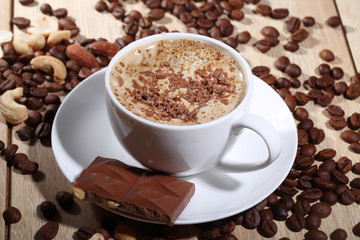 coffee with ice cream and a chocolate crumb